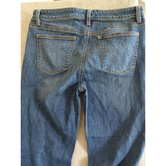 Talbots Jeans Sz 12 Flare Bootcut Wide Leg Flawless Five Pocket Blue Western - Picture 3 of 12